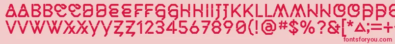 フォントMiddlecaseNextSolid – ピンクの背景に赤い文字