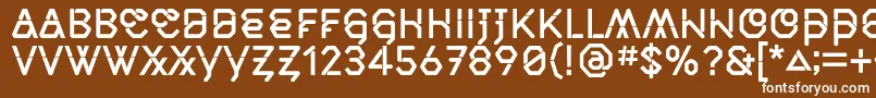 フォントMiddlecaseNextSolid – 茶色の背景に白い文字