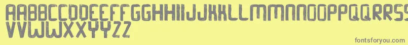 BarkerAllcapsdemo Font – Gray Fonts on Yellow Background