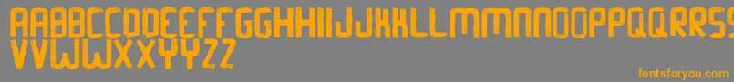 BarkerAllcapsdemo Font – Orange Fonts on Gray Background