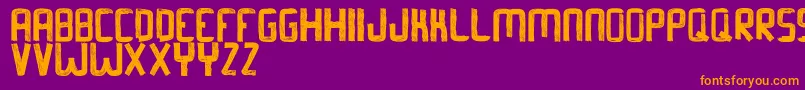 BarkerAllcapsdemo Font – Orange Fonts on Purple Background