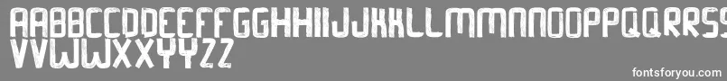 BarkerAllcapsdemo-Schriftart – Weiße Schriften auf grauem Hintergrund