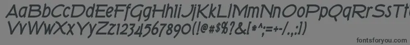 Tork ffy-Schriftart – Schwarze Schriften auf grauem Hintergrund