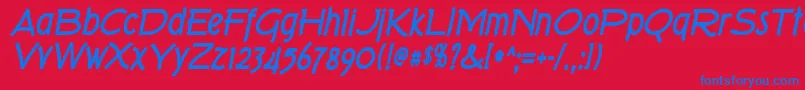 Шрифт Tork ffy – синие шрифты на красном фоне