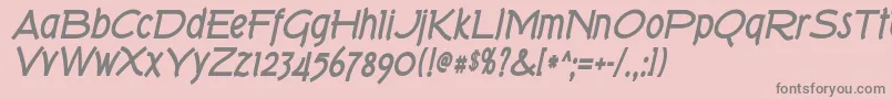 Tork ffy-Schriftart – Graue Schriften auf rosa Hintergrund