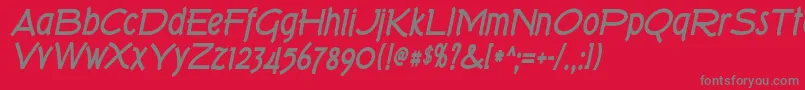 Tork ffy Font – Gray Fonts on Red Background