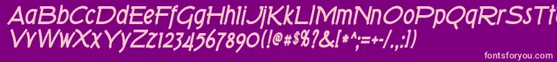 Tork ffy Font – Pink Fonts on Purple Background