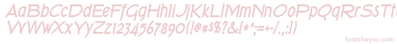 Tork ffy-Schriftart – Rosa Schriften auf weißem Hintergrund