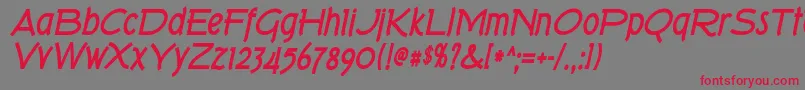 Tork ffy Font – Red Fonts on Gray Background