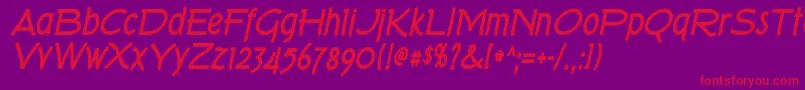 Tork ffy Font – Red Fonts on Purple Background