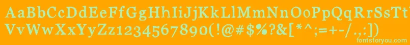 Czcionka JdCarnivalBlack – zielone czcionki na pomarańczowym tle