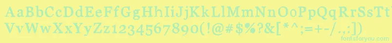 Czcionka JdCarnivalBlack – zielone czcionki na żółtym tle