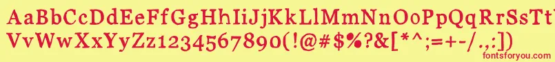 JdCarnivalBlack Font – Red Fonts on Yellow Background