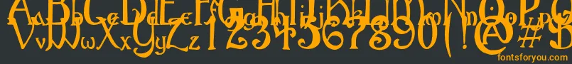 GothicBirthdayCake Font – Orange Fonts on Black Background