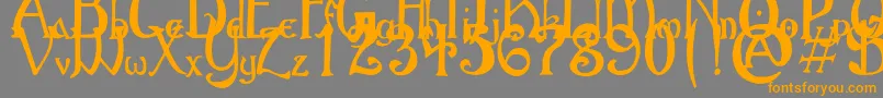 GothicBirthdayCake Font – Orange Fonts on Gray Background