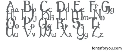 Überblick über die Schriftart GothicBirthdayCake