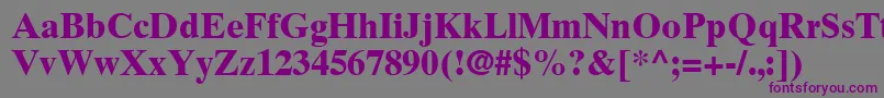 GrecoTenSsiBold Font – Purple Fonts on Gray Background