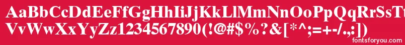GrecoTenSsiBold Font – White Fonts on Red Background