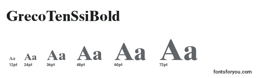 GrecoTenSsiBold Font Sizes