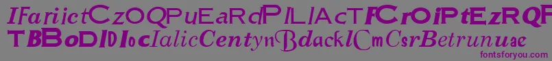 SampleEsfNormal Font – Purple Fonts on Gray Background