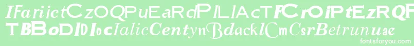 SampleEsfNormal Font – White Fonts on Green Background
