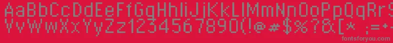 Supertext03 Font – Gray Fonts on Red Background