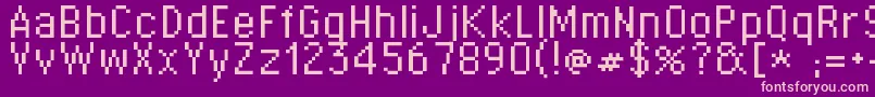 Supertext03-Schriftart – Rosa Schriften auf violettem Hintergrund