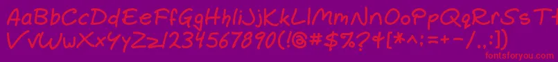 Gemelli Font – Red Fonts on Purple Background