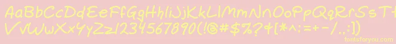 Gemelli Font – Yellow Fonts on Pink Background