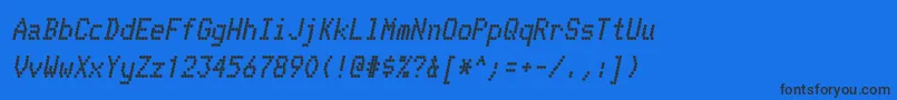 Telidonhv ffy Font – Black Fonts on Blue Background