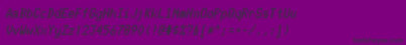 フォントTelidonhv ffy – 紫の背景に黒い文字