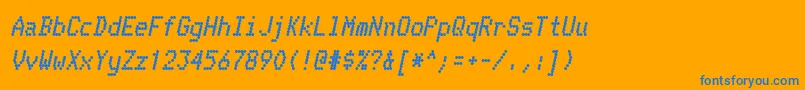 Telidonhv ffy Font – Blue Fonts on Orange Background