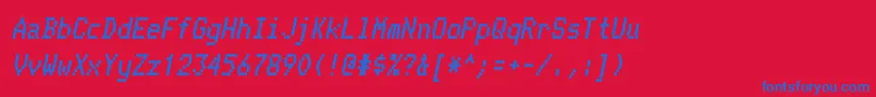 Telidonhv ffy Font – Blue Fonts on Red Background