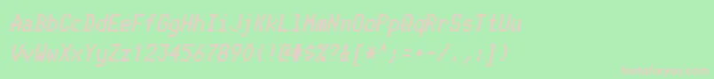 Telidonhv ffy Font – Pink Fonts on Green Background