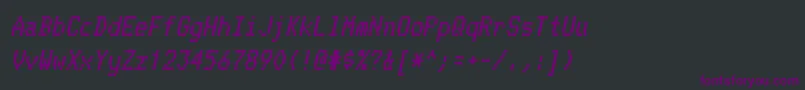 フォントTelidonhv ffy – 黒い背景に紫のフォント