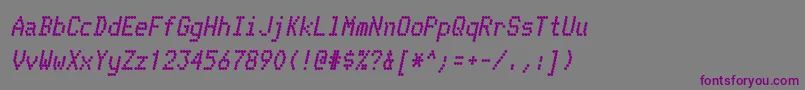 Шрифт Telidonhv ffy – фиолетовые шрифты на сером фоне