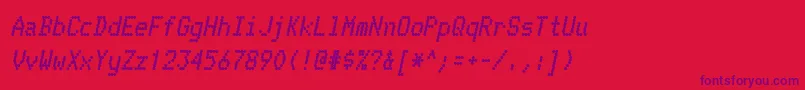 Telidonhv ffy Font – Purple Fonts on Red Background