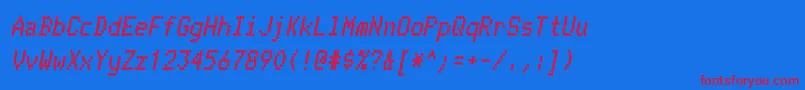 Telidonhv ffy Font – Red Fonts on Blue Background
