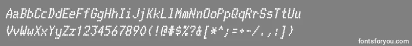 フォントTelidonhv ffy – 灰色の背景に白い文字