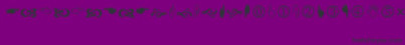 Wingdng2 Font – Black Fonts on Purple Background