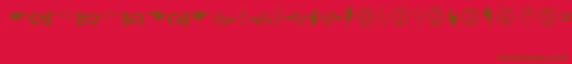 Wingdng2 Font – Brown Fonts on Red Background