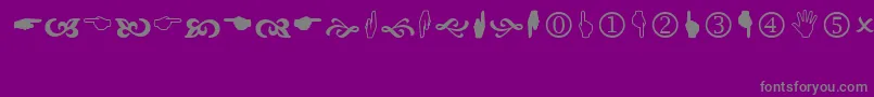 Wingdng2 Font – Gray Fonts on Purple Background