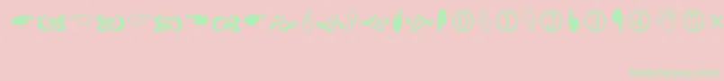 Wingdng2 Font – Green Fonts on Pink Background