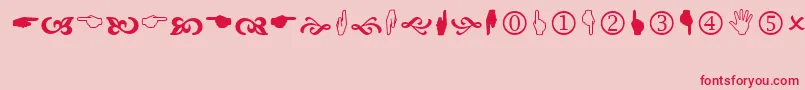 Wingdng2 Font – Red Fonts on Pink Background