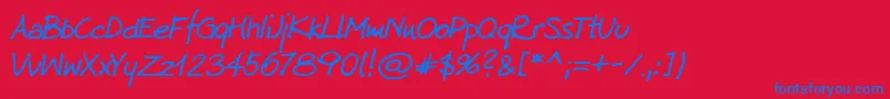 KubaReczny20051.3 Font – Blue Fonts on Red Background