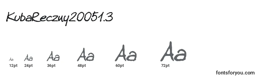 Größen der Schriftart KubaReczny20051.3