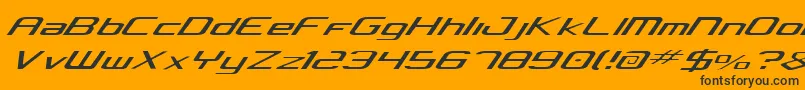 Concielian Light Font – Black Fonts on Orange Background