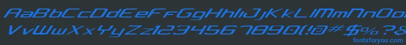 Concielian Light Font – Blue Fonts on Black Background