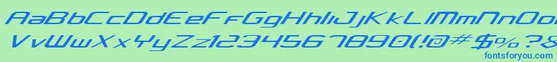 Concielian Light Font – Blue Fonts on Green Background