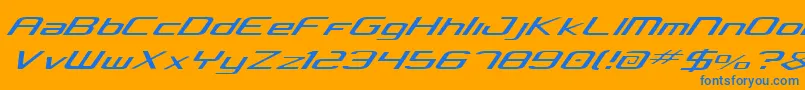 Concielian Light Font – Blue Fonts on Orange Background